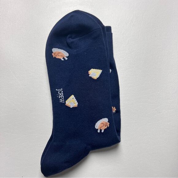 J.Crew Men's Thanksgiving Theme Graphic Design Trouser Socks Onesize - Picture 7 of 10